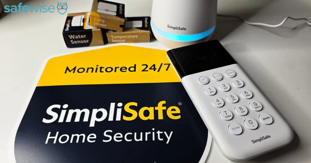 Photo of our testing of SimpliSafe system.