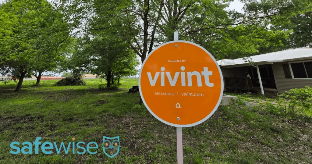 Vivint sign in one of our tester's front yard.