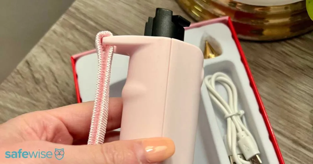 Getting ready to test the Safely Sidekick, a five-in-one self-defense tool made.