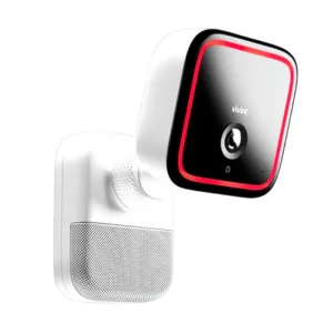 Vivint Outdoor Camera Pro Gen 3 with its red light on.