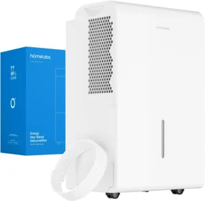 Photo of the HomeLabs Dehumidifier that links to its page on Amazon.