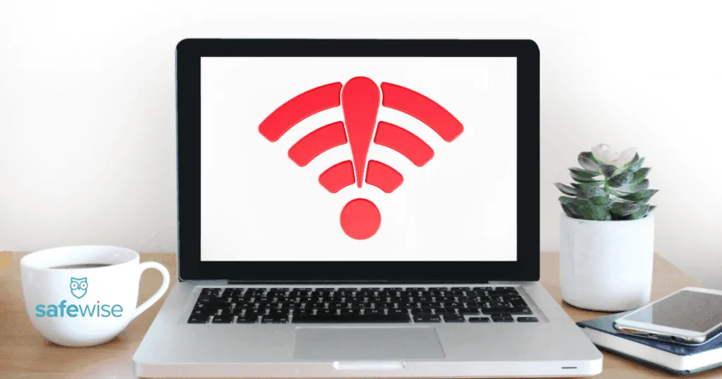 A laptop that can't connect to the internet.