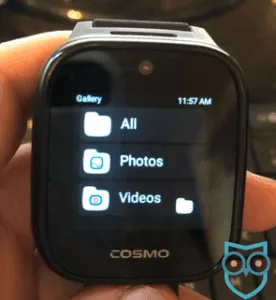 COSMO JrTrack5 has separate folders for photos and videos