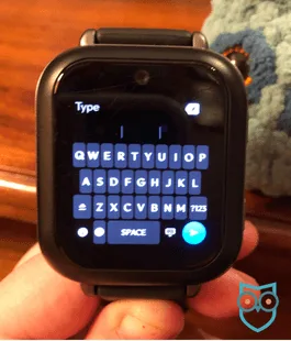 Bark Watch QWERTY keyboard