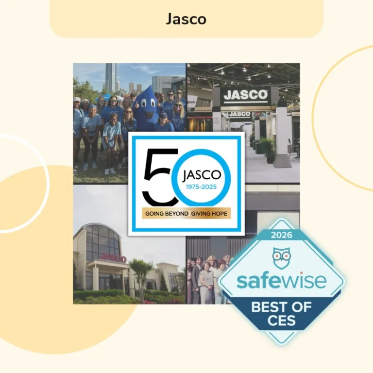 Jasco named a SafeWise Best of CES 2026 winner in the home security category. Read more about Jasco on its website.