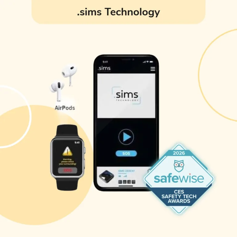 .sims Technology named a SafeWise Best of CES 2026 winner in the personal safety category. Read more about it on the website.