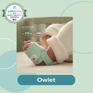 Owlet Dream Sock wins Best Baby Breathing Monitor in the 2026 SafeWise Baby Safety Awards