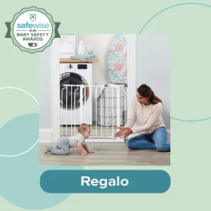 The Regalo Easy Step Walk-Thru wins Best Baby Gate in the 2026 SafeWise Baby Safety Awards