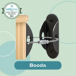Booda furniture anchors win Best furniture anchor system in the 2026 SafeWise Baby Safety Awards