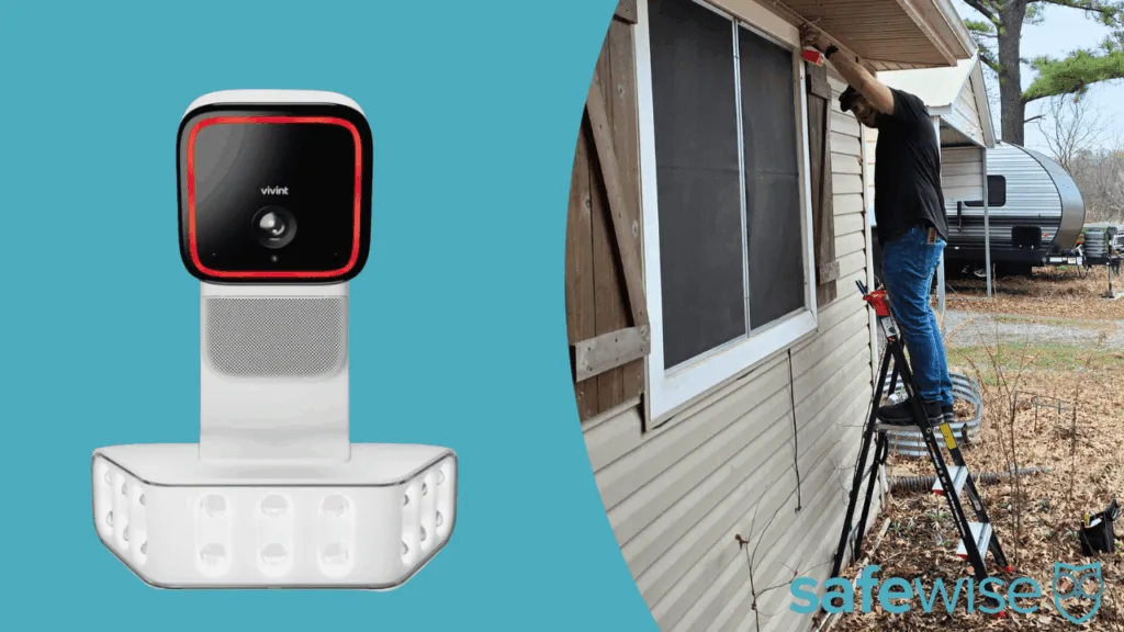 Vivint installer adding the Spotlight Pro to my Vivint Outdoor Camera Pro.