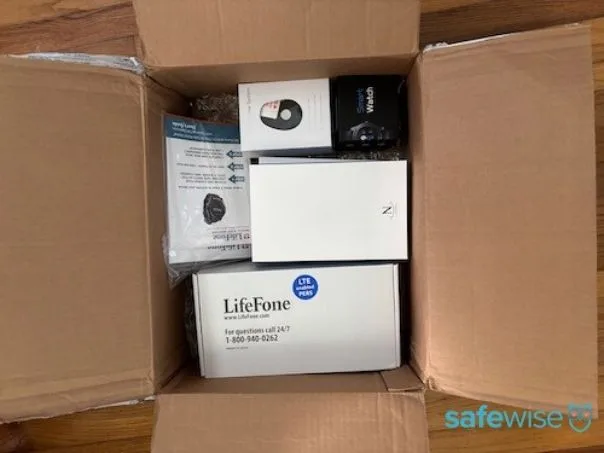 LifeFone devices in shipping box