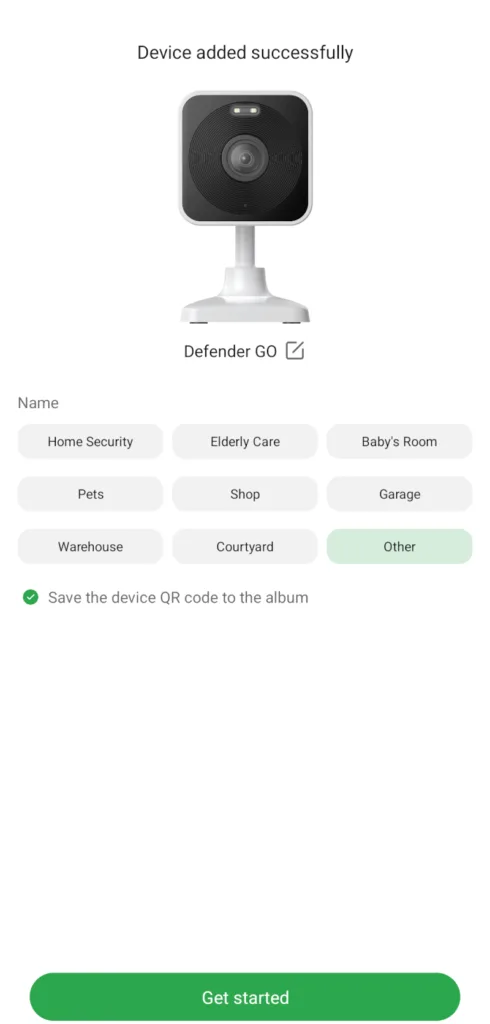 defender go clearvue app device added successfully