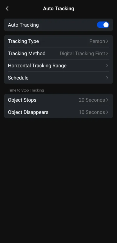 reolink trackflex floodlight wifi security camera app auto tracking settings