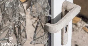Door with broken glass