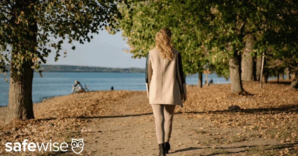 Woman walking alone