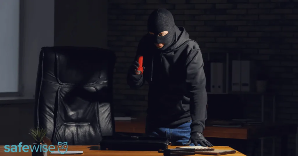 Burglar stealing