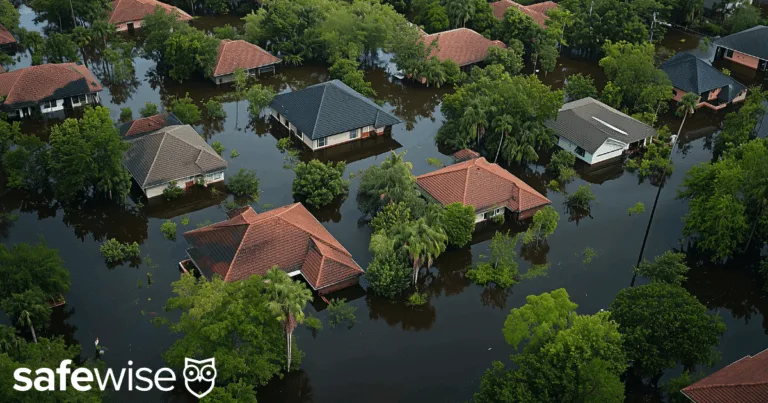 Flooded town