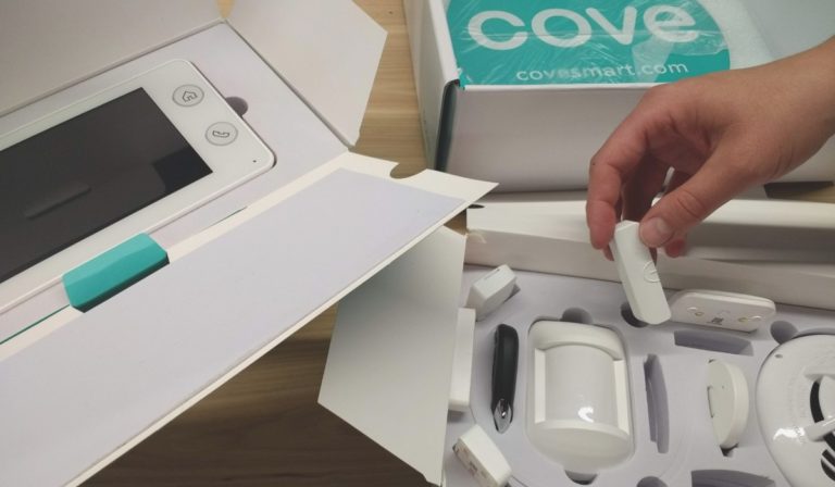 Home security and safety expert Katie McEntire unboxes a Cove home security system.