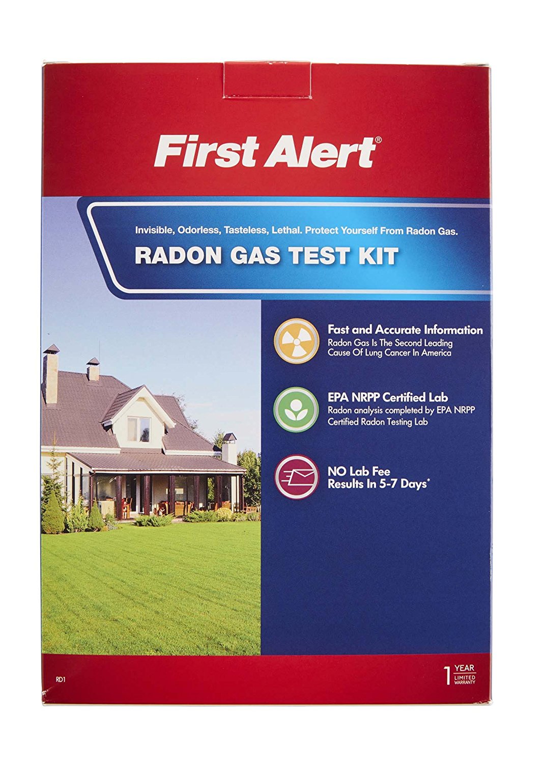 First Alert radon gas test kit