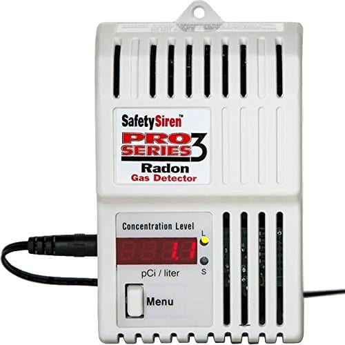 Safety Siren radon gas detector