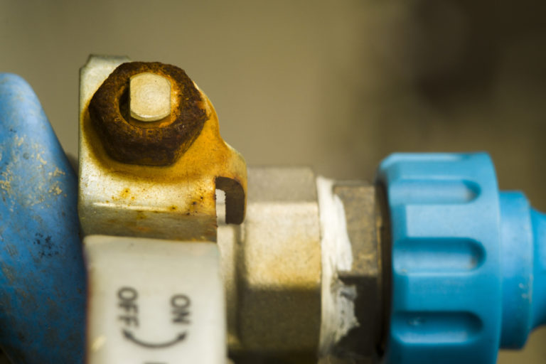 Water valve, close up photo