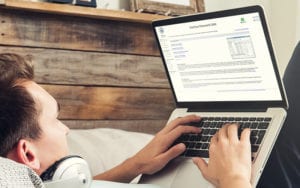 Laptop showing Keypass homepage