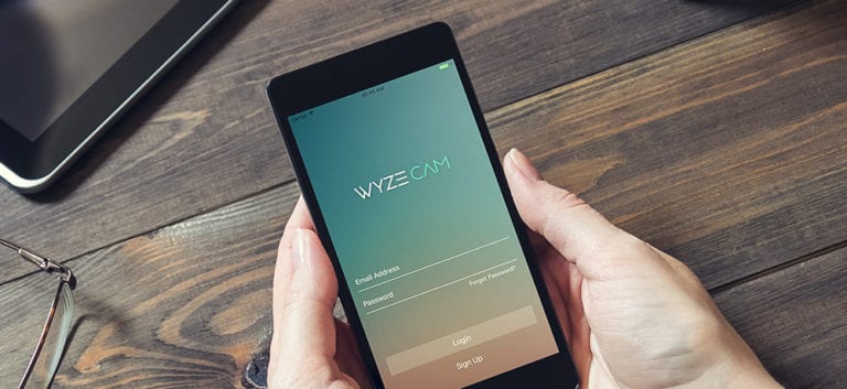 Wyze app on smartphone