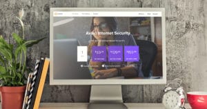 computer screen showing avast internet security