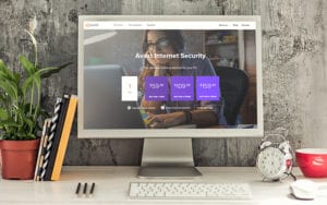 computer screen showing Avast Internet Security homepage