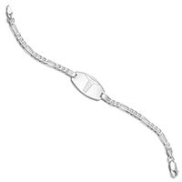 medical id bracelet figaro chain
