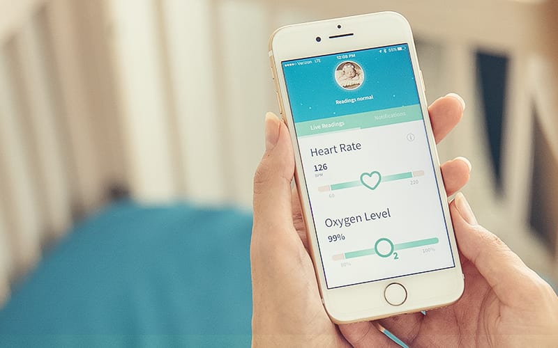 Owlet Smart Sock App on Smartphone