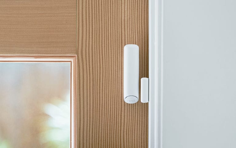 photo of window and door sensor in home